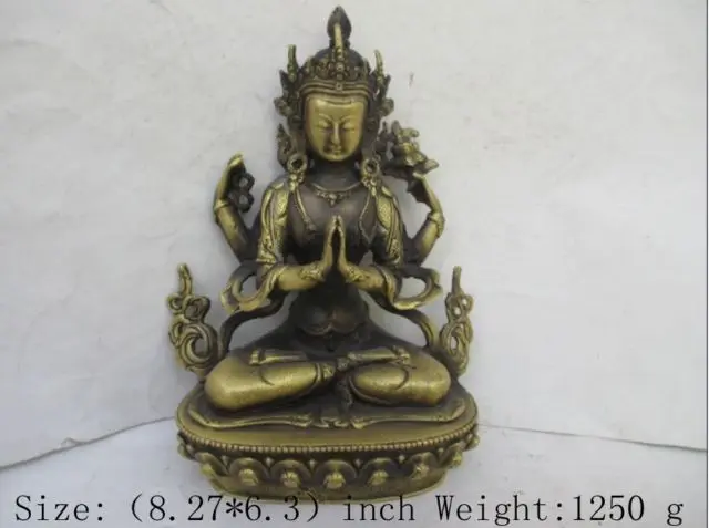 

Chinese bronze statue of a kindly goddess guanyin bodhisattva bless peace