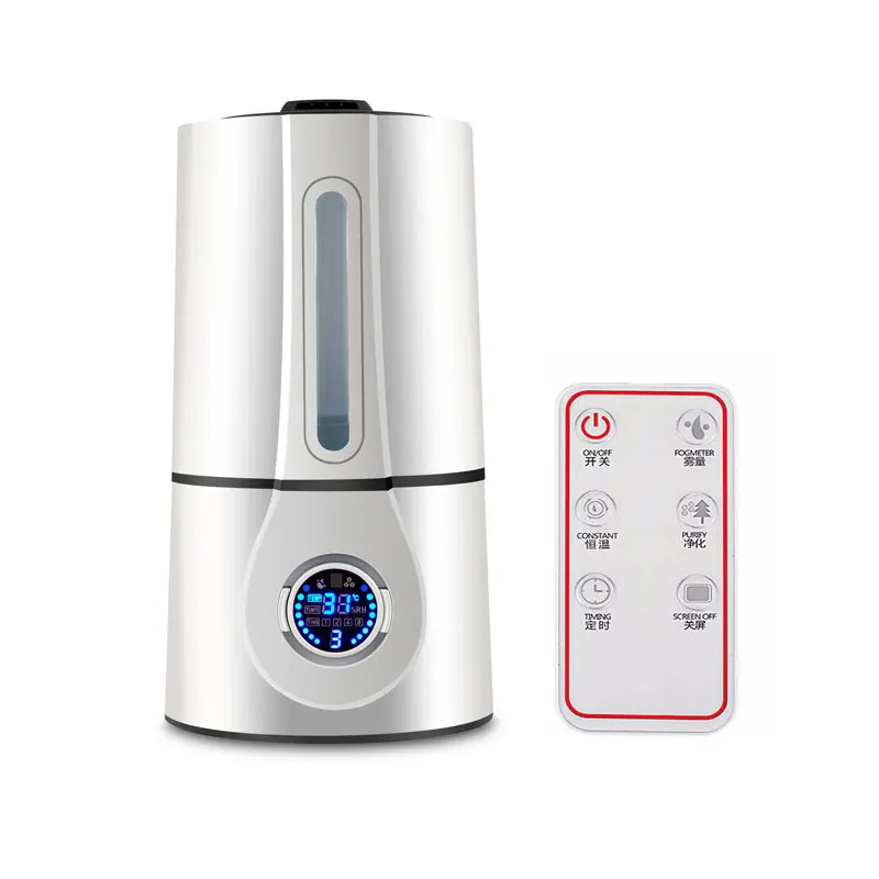 

220V Digital Humidifier with LED Display Remote Control Ultrasonic Cool with Digital Humidity Mist Control Timing Water Shortage