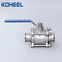 Трехсекционный быстрозагрузочный шаровой клапан с ручкой переключатель клапана 304 из нержавеющей стали санитарный зажим клапана