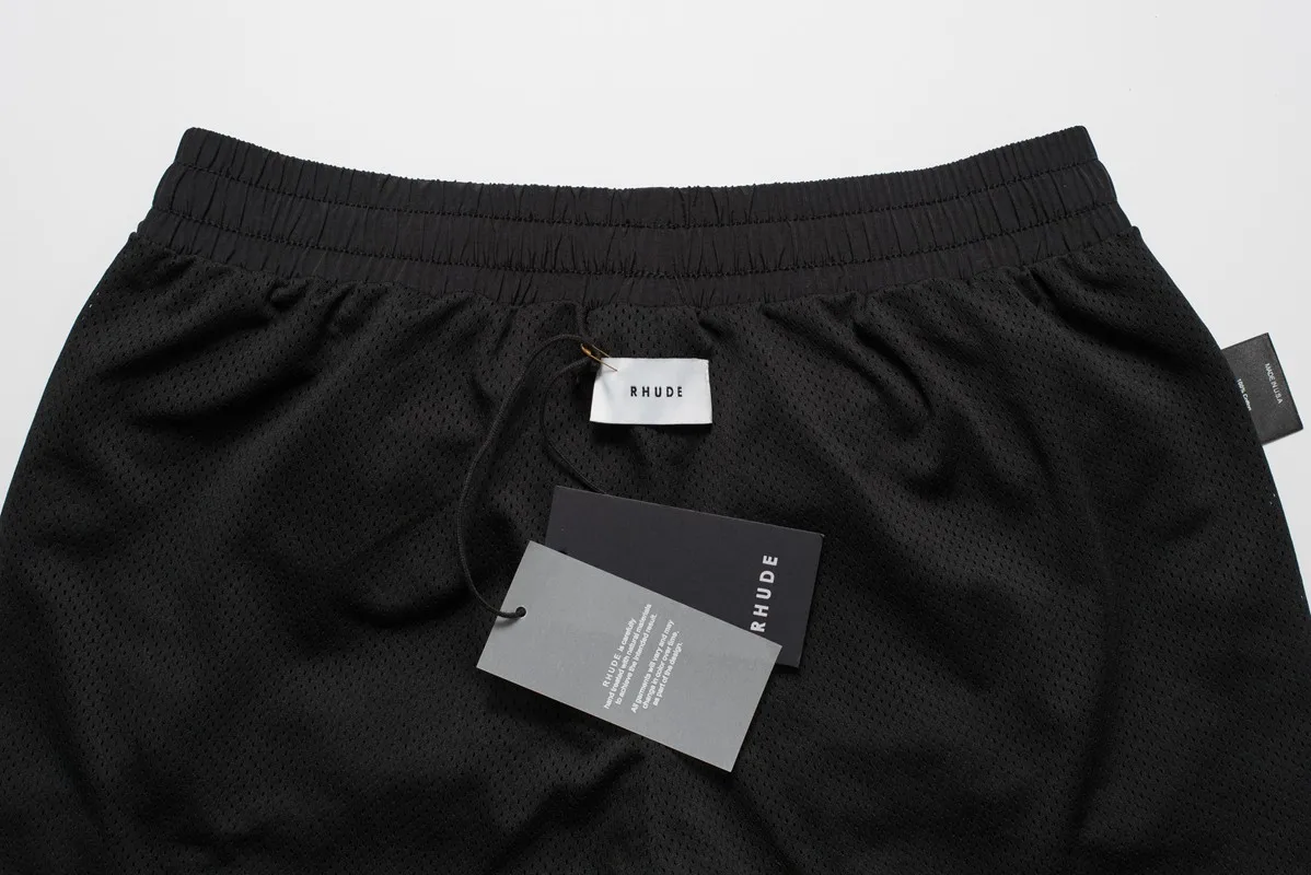 Rhude шорты в горошек по колено Для мужчин женщин Повседневное Короткие штаны