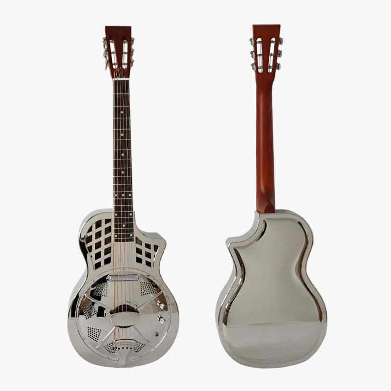 Aiersi Brand Cutway Bell Brass Electric Dobro Parlor Resonator Guitar