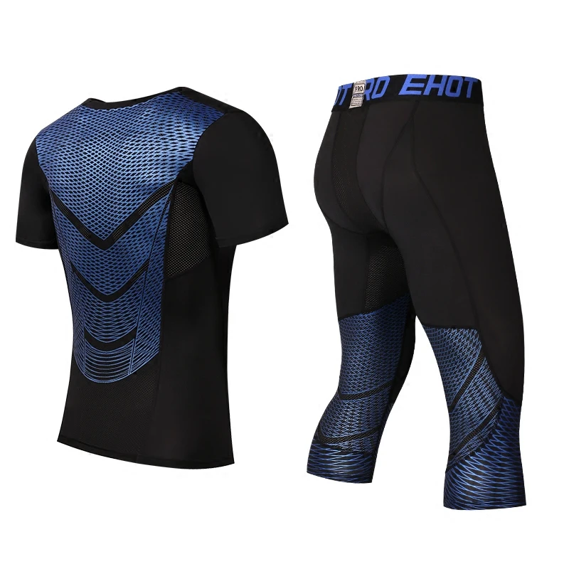 Men Pants Set MMA Long Sleeve T-shirt Men's Compression Shirts Fitness Bodybuilding Clothes MMA Rashguard Running цена Men Pants Set MMA Long Sleeve T-shirt Men's Compression Shirts Fitness Bodybuilding Clothes MMA Rashguard Running цены онлайн