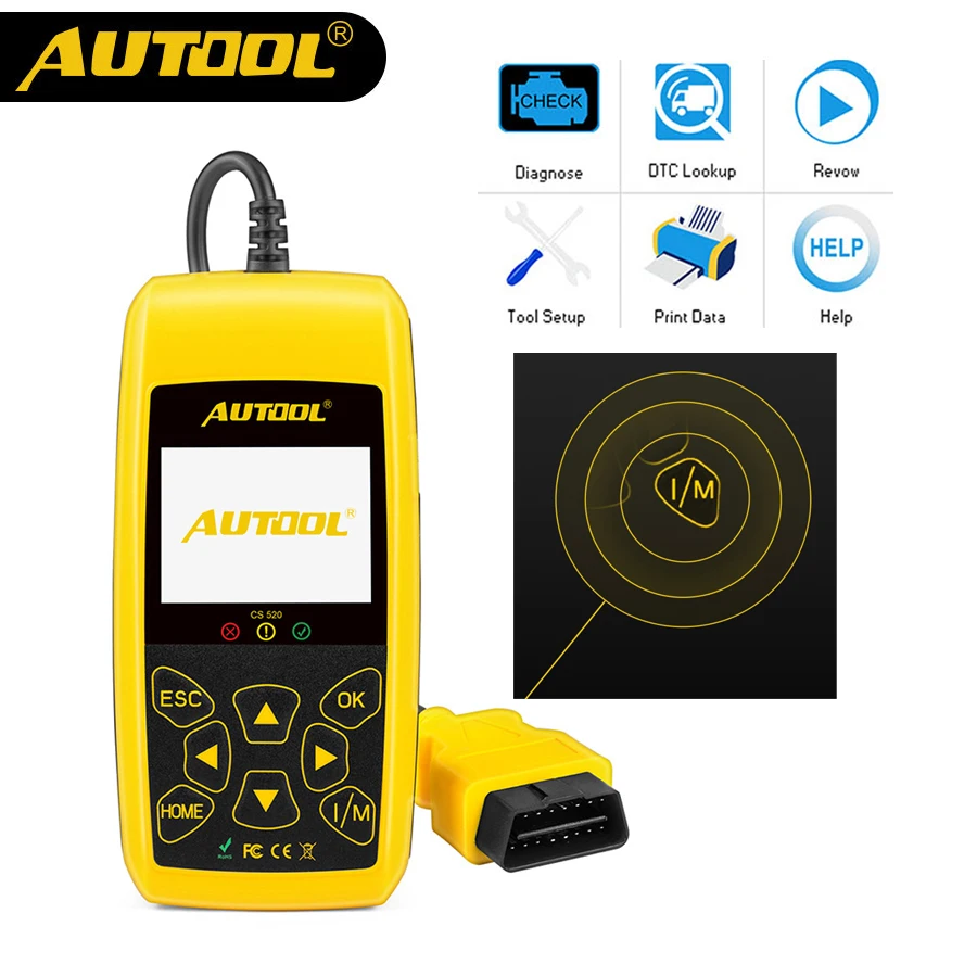 AUTOOL Automotive OBD2 Scanner Car Code Clear OBD 2 II Code Reader Tester For Vehicle Workshop Repair Scan CS320 330 520 OL129 AUTOOL Automotive OBD2 Scanner Car Code Clear OBD 2 II Code Reader Tester For Vehicle Workshop Repair Scan CS320 330 520 OL129