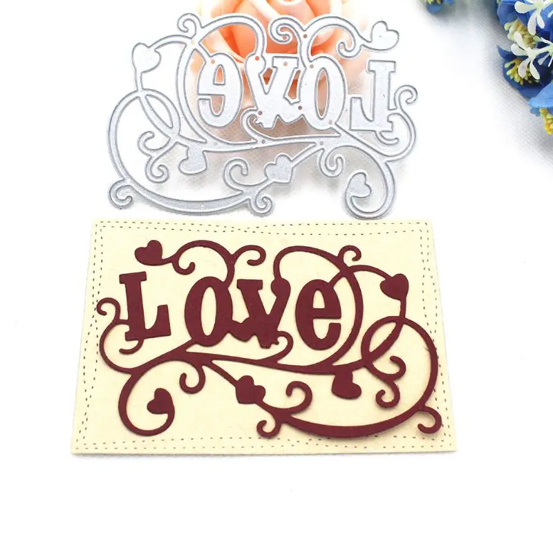 Carbon Steel Love Cutting Die Embossing Stencil Templates Mold Paper Art Craft Scrapbook Bookmark Card | Дом и сад