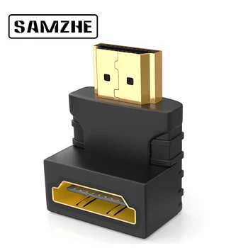 

SAMZHE HDMI Cable Adapter 90 Degree Angle HDMI Male to Female 3D Support HDMI Converter for TV Computer Projectors PS4 Displayer