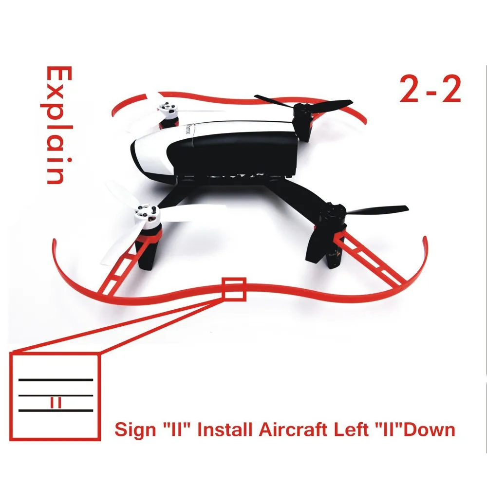 Два цвета Белый Красный попугай Лопасти пропеллера Защитная Защита бампера для дрона попугай Bebop 2,0 Квадрокоптер Быстрая