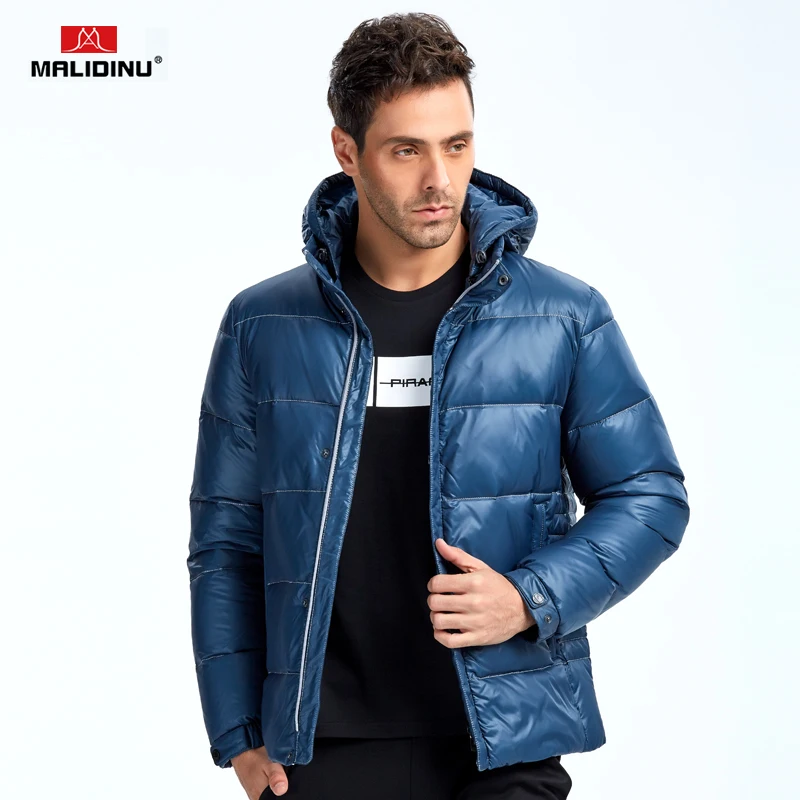 

MALIDINU Brand New 2017 Winter Mans Thicken White Duck Down Jacket Coat Hood Parka European Size Free Shipping M13922