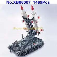 Xb06007 1469 шт. Военная серия SA-4 ганеф танк с ракетами 4 фигурки строительный блок игрушка