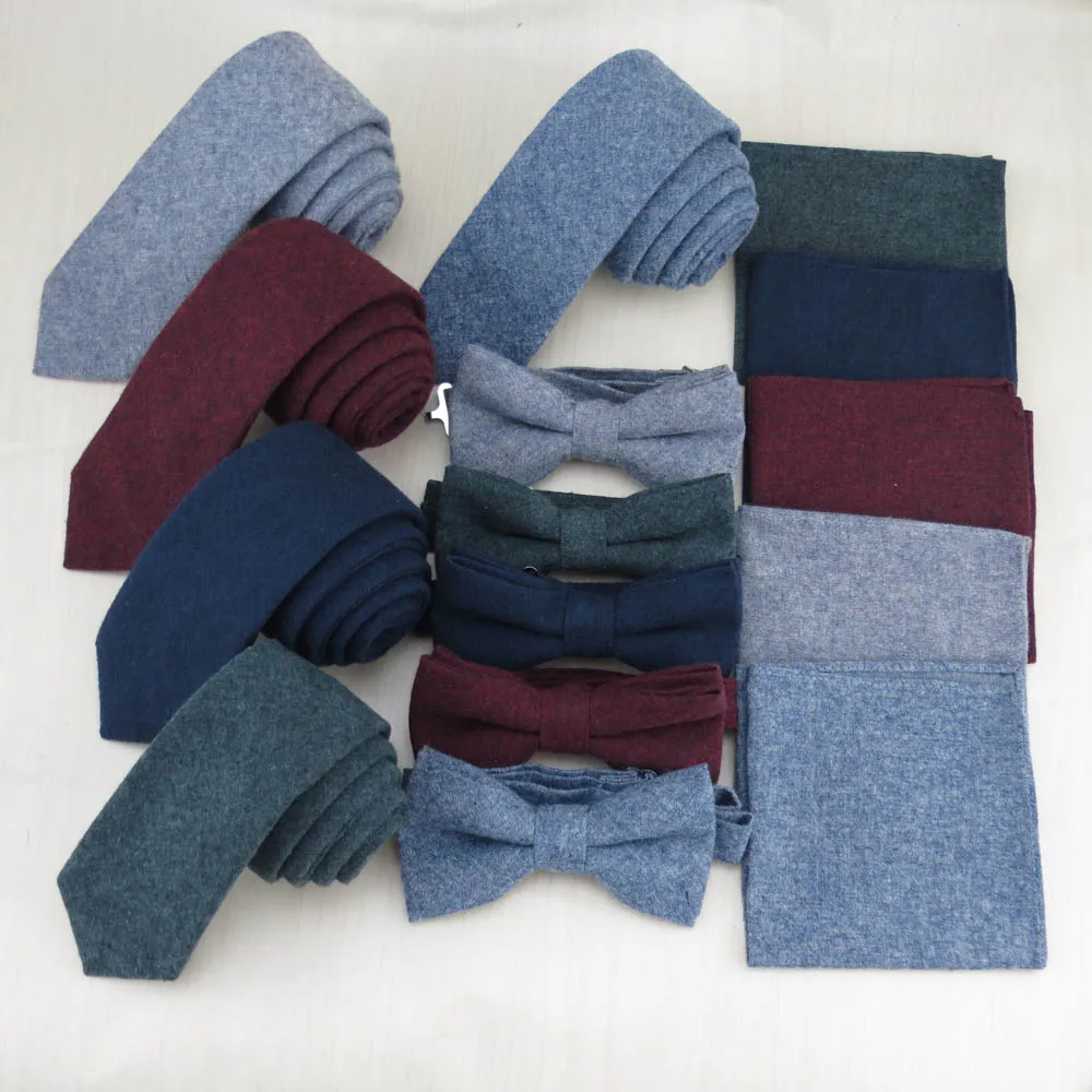 

Man han edition pure color matching tie bow tie pocket towel/Five colors/Cotton fashion upscale gentleman