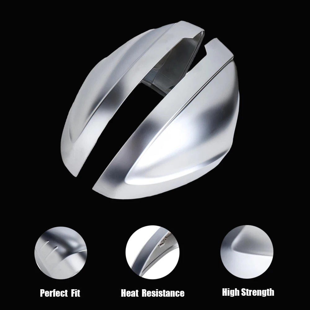 

1 Pair Rear View Mirror Protective Cover Matte Chrome Shell Cover Protection Cap for Audi A3 A4 A6 B9 B8.5 B8
