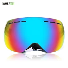 WOSAWE лыжные очки уличные двойные противотуманные большие Лыжные маски очки для катания на лыжах мужские и женские зимние сноубордические очки