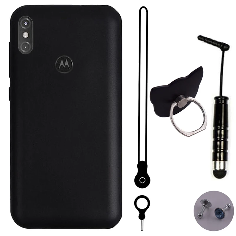 

iTien Protect Cover Case For Motorola One Power P30 Note 6.2 inch Lanyard Ring Pen TPU Silicone Shell Etui Skin