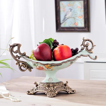 

European high-end creative fruit plate Idyllic geomantic fruit Basin The decoration of the living room tea table fruit basket
