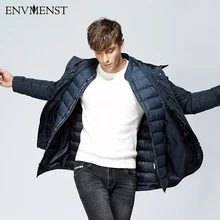 Мужская мода 2 в 1 Стильная парка однотонная зимняя куртка с капюшоном мужская Повседневная теплая длинная стеганая подкладка пальто отстегивающееся пальто