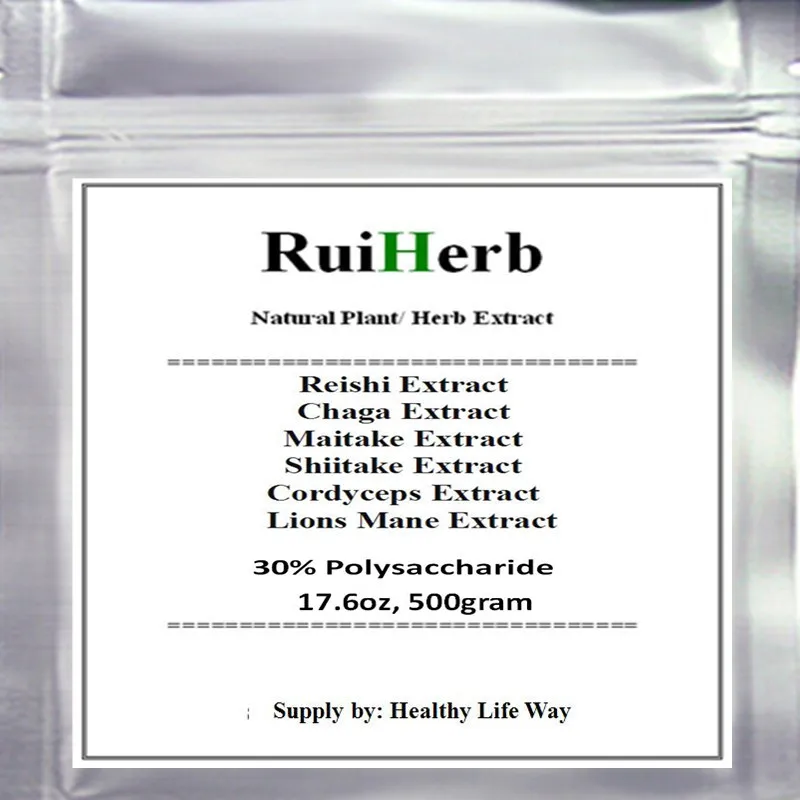 

500gram Top6 Mixed Mushroom Extract( Chaga +Reishi +Cordyceps +Maitake +Shiitake +Lions Mane) 30% Polysaccharide Powder