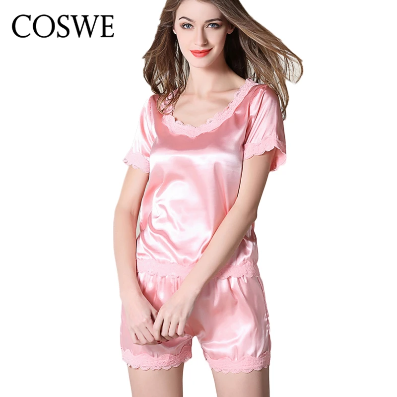 Buy Coswe Womens Satin Silk Pajamas Set For Women