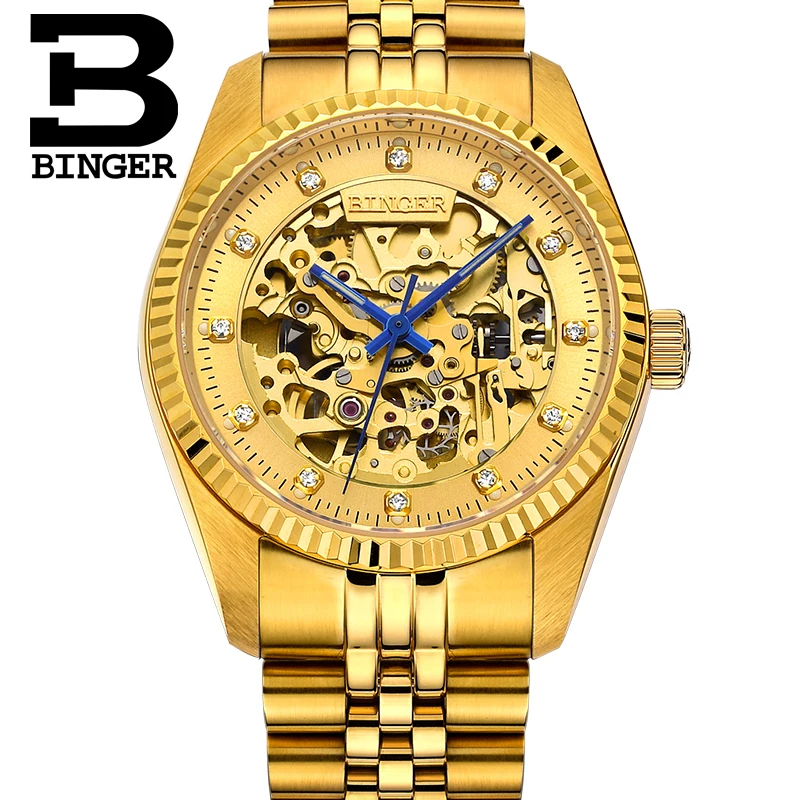 Buy Skeleton Watch For Men Automatic Luxury Gold