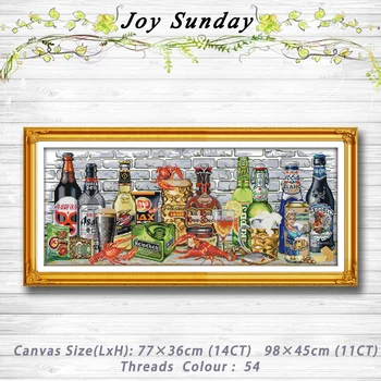 

Wine home decor painting dmc 14CT 11CT counted cross stitch kits embroidery set Needlework Set chinese cross stitch Home decor