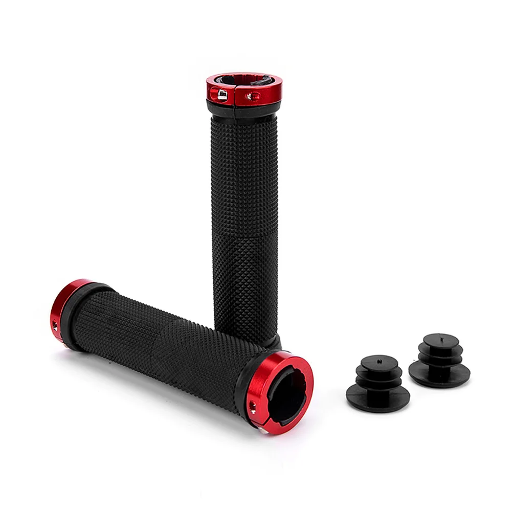 

Mountain Bike Double Lock Handlebar Cycling Handle Bar Anti-slip Grips Rubber Fixie Soft Bicycle Handlebar Grips 13cm