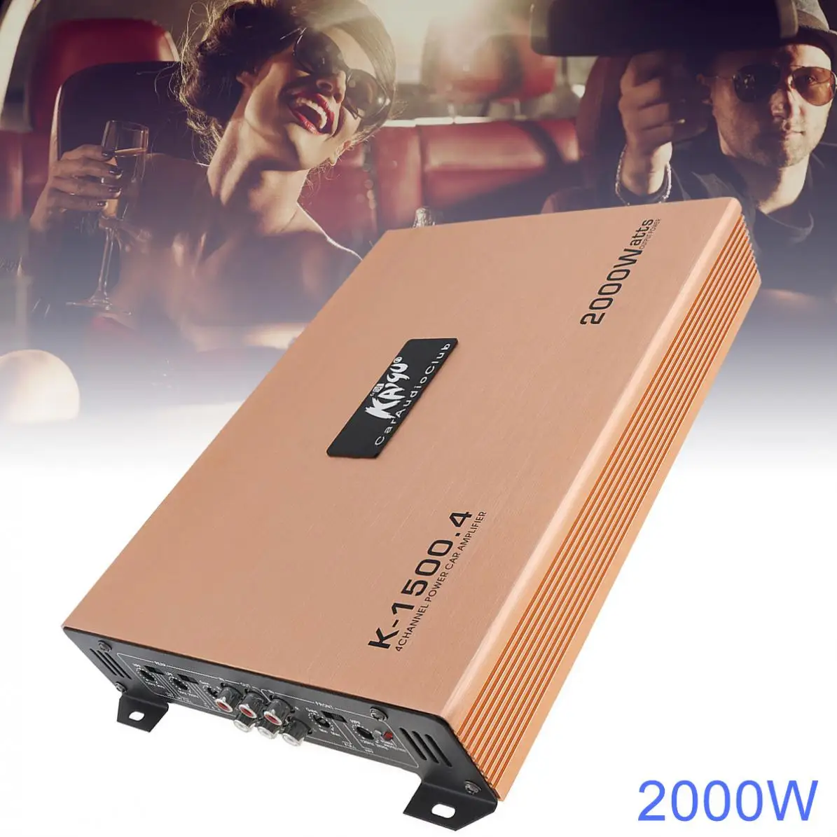 2000W 4 Channel Class AB Digital Aluminum Alloy High Power Car Stereo Amplifier Auto Stereo Amplifiers