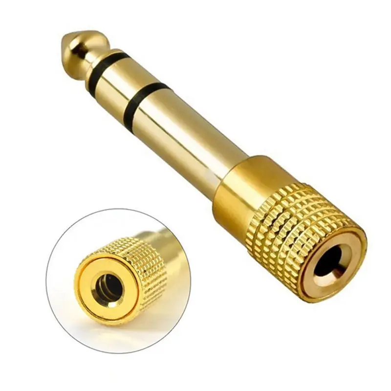 6.5mm 1/4 Male Plug to 3.5mm 1/8 Female Jack Stereo Headphone Audio Adapter 1pcs 6 35mm plug 6 5mm 1 4male plug to 3 5mm 1 8female jack stereo headphone audio adapter trs 6 35 to 3 5 converter
