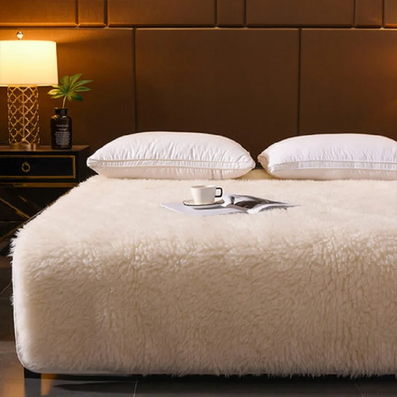 100% cashmere Mattress Thickening Coral velvet Tatami Soft Super Warm Fleece Cushion Dormitory Hotel Winter Bed Mat