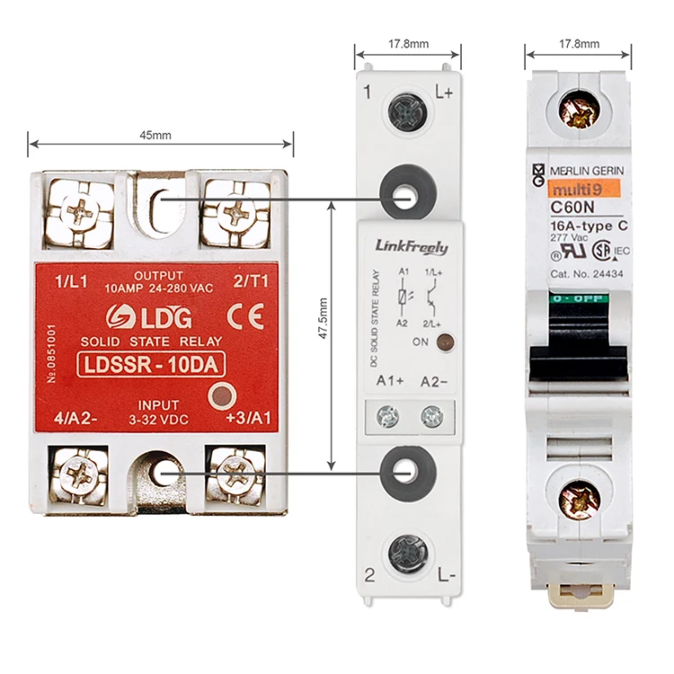 Estado Sólido SSR DC Controlar DC 10A