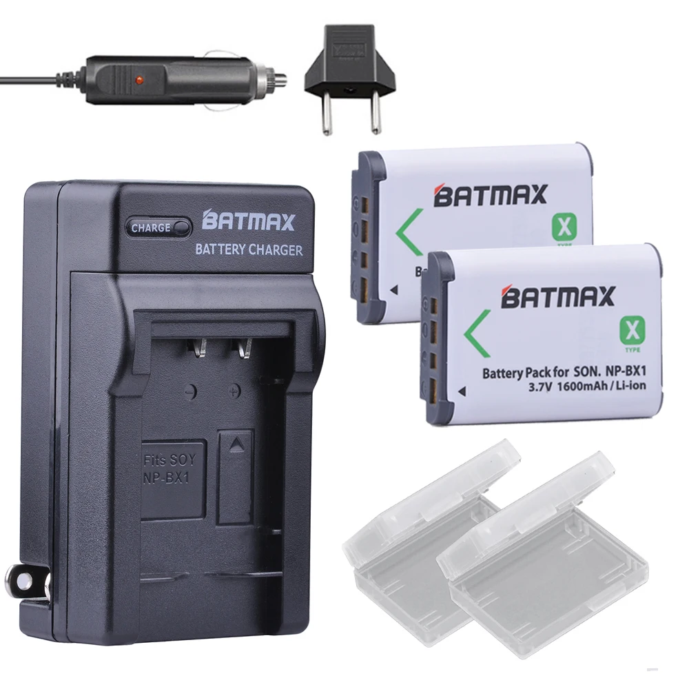 2Pc 1600mAh NP BX1 NP BX1 Battery AC Charger Kit for SONY DSC RX1 RX100 RX100iii