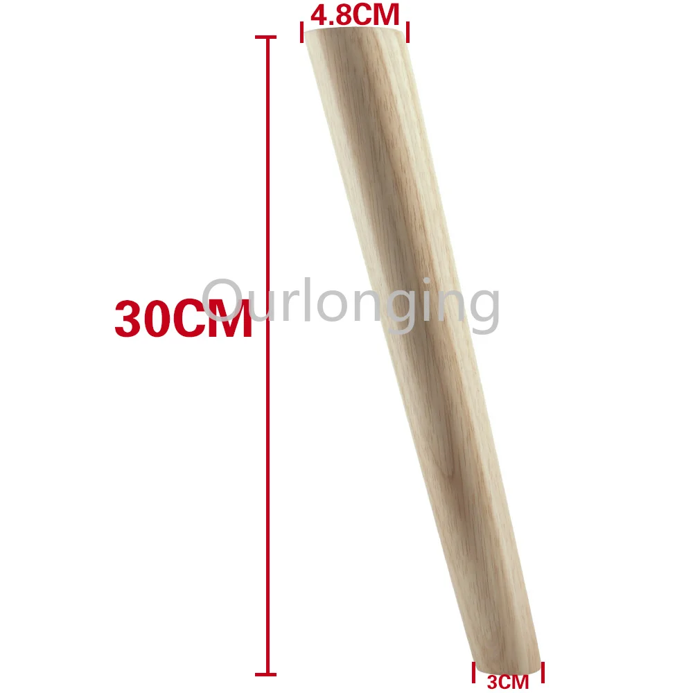 4 قطع البلوط الخشب 300x56x38 ملليمتر ارتفاع موثوق يميل الأثاث الساق مع لوحة من الحديد أريكة الجدول دولاب قدم مع لوحة من الحديد s
