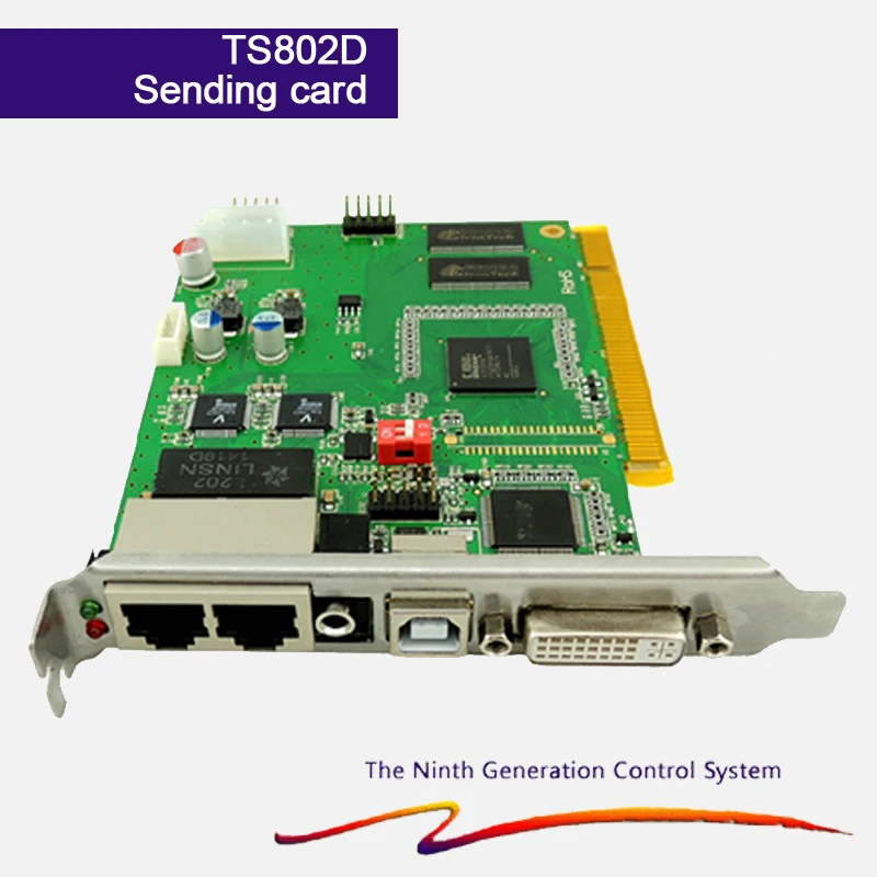 Видеоконтроллер Linsn TS802 видеокарта 640*2048 пикселей синхронная rgb отправка ts802d для