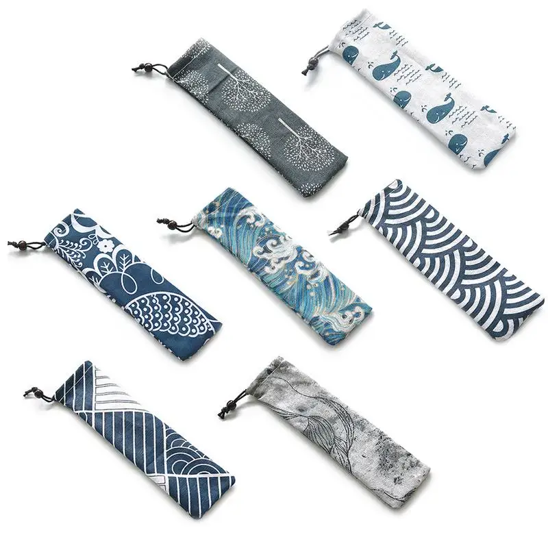 

Useful Cutlery Set bags Dinnerware Lightweight Outdoor Portable Tableware Set Cloth Bag Lunch Tools bags For Travel Random