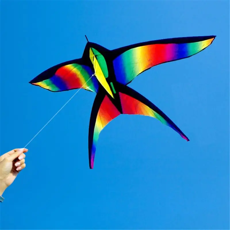 

New Colorful Swallow Kite Rainbow Kite Color Bird Flying Kites Kids Toy Gift Outdoor Fun MAR-20