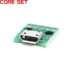 5/10 шт потребительских упаковок для микро Usb разъем DIP адаптер 5pin гнездовой разъем зарядная Модульная плата Панель Женский 5-контактный разъем Pinboard B Тип PCB 2,54 мм