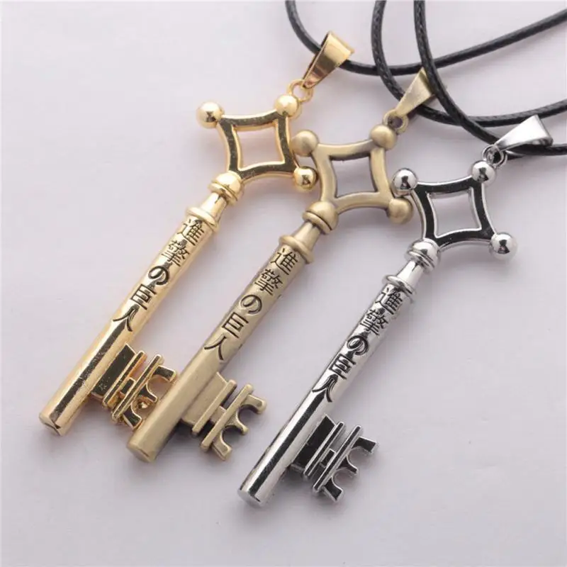

New Attack On Titan Eren Key Necklace Metal Pendant Eren Cosplay Jewelry Toy Anime Figure Shingeki No Kyojin Gift Halloween