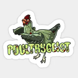 1 шт. Poultrygeist-зомби наклейка с цыпленком водонепроницаемая для ноутбука мото скейтборд багаж гитара мебель наклейка игрушка стикер