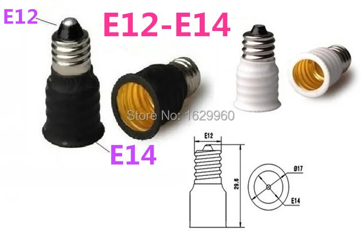 20pcs Lot Adapter E12 To E14 Candelabra Base Socket Light Bulb Lamp 20pcs Lot Adapter E12 To E14 Candelabra Base Socket Light Bulb Lamp Free Shipping In Holder Converters From Lights Lighting On Aliexpress