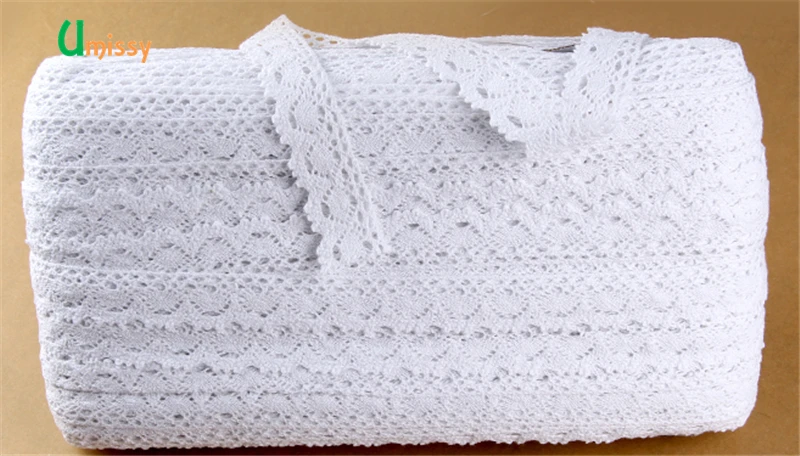 1 метр хлопок кружевная ткань вышитая отделка вязаная кружевная ткань лента ручной работы Швейные аксессуары