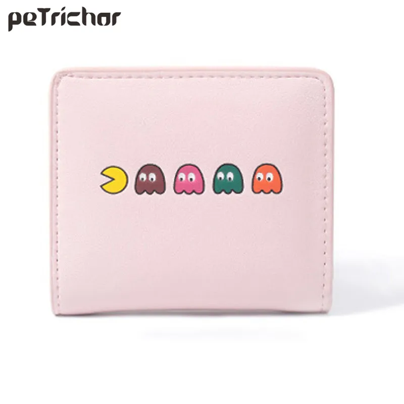 Модный женский короткий кошелек с милым рисунком из мультфильма на застежке