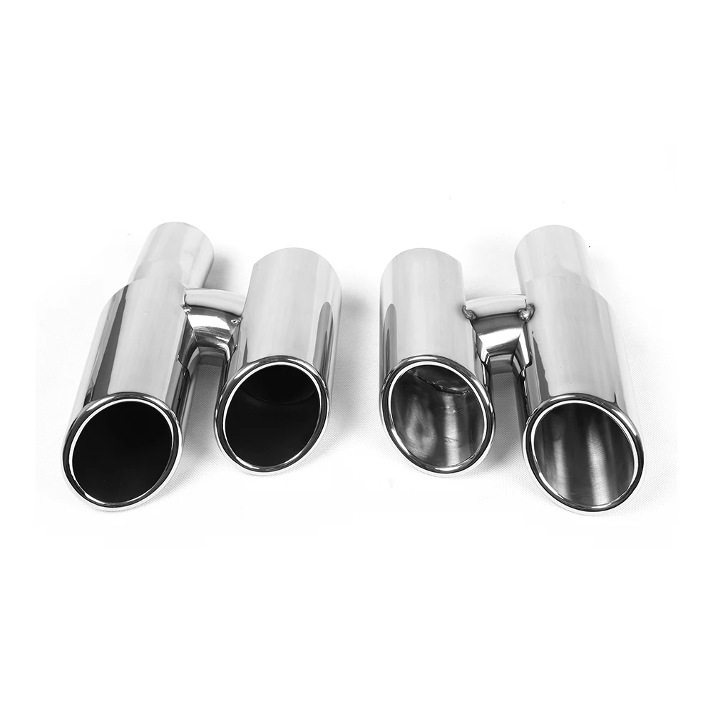 Stainless steel car exhaust pipe tips,tail pipes For Porsche Panamera 2011 2013in Mufflers from