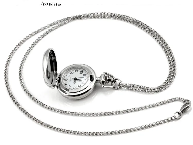 Новинка 2017 года 80 см цепь Античная Ретро стимпанк Бронзовый полый кварцевые карманные часы Цепочки и ожерелья подвеска свитер цепи Для
