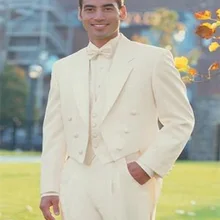 Индивидуальный заказ Серый Для мужчин 3 предмета костюм смокинг для жениха дружки невесты свадьба best Мужские костюмы(куртка+ штаны+ жилет+ галстук