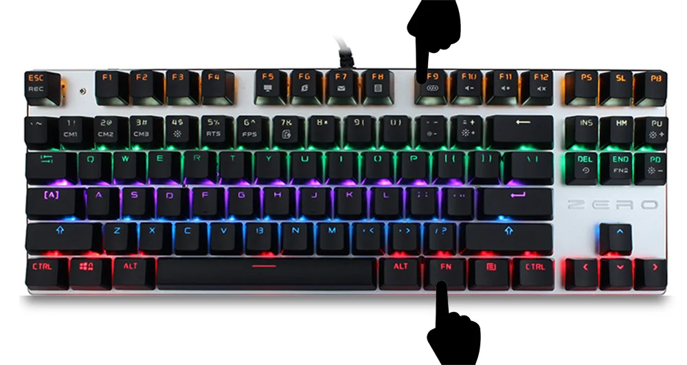 Me Too Original gaming Mechanical Keyboard 87 key Wired keyboard blue/red/black switch Backlit Keyboard English/Russian/Spanish