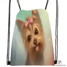 Custom yorkshire-terrier-dog походная сумка на шнурке Cute Daypack Kids Satchel(черная спинка) 31x40 cm#180611-03-126