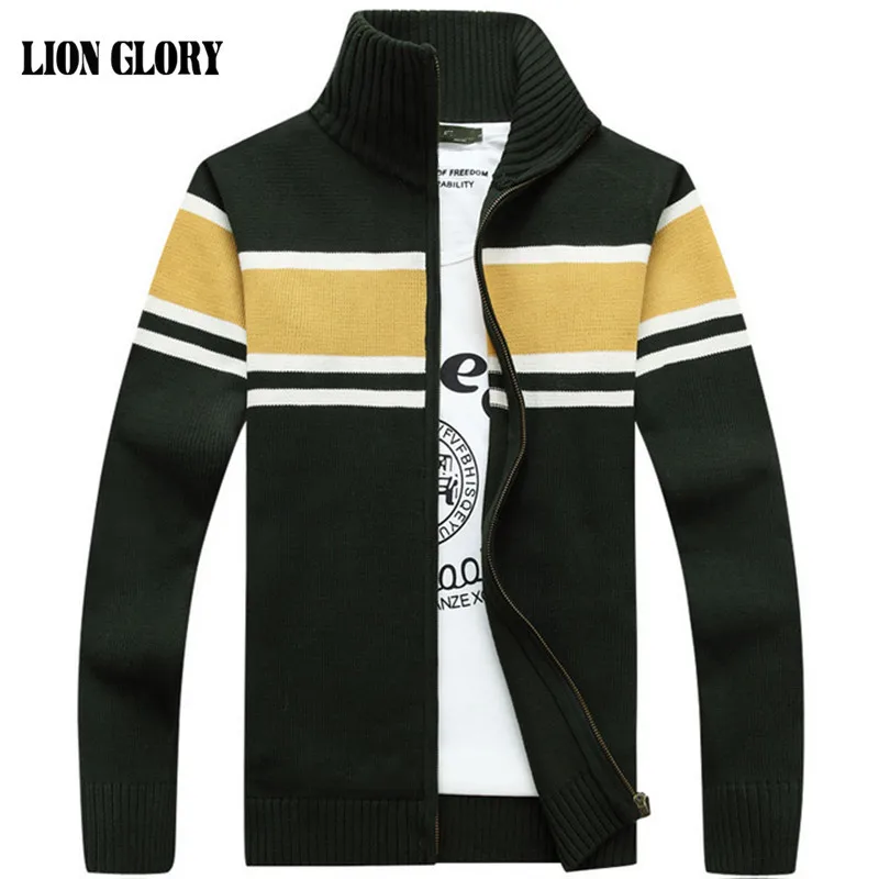 

2016 Brand Men's Sweaters Autumn and Winter Men's Striped Cardigan Sweater Large Size Brand Men's Sweaters Knitting