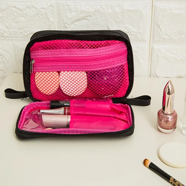 Vbiger Women Double sided Makeup Bag Cosmetic Case Beauty Toiletry Bag