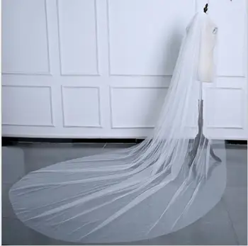 

3M White Bridal Wedding Veil Wedding Bridal Veil Long With Comb One-Layer Wedding Accessories TS208