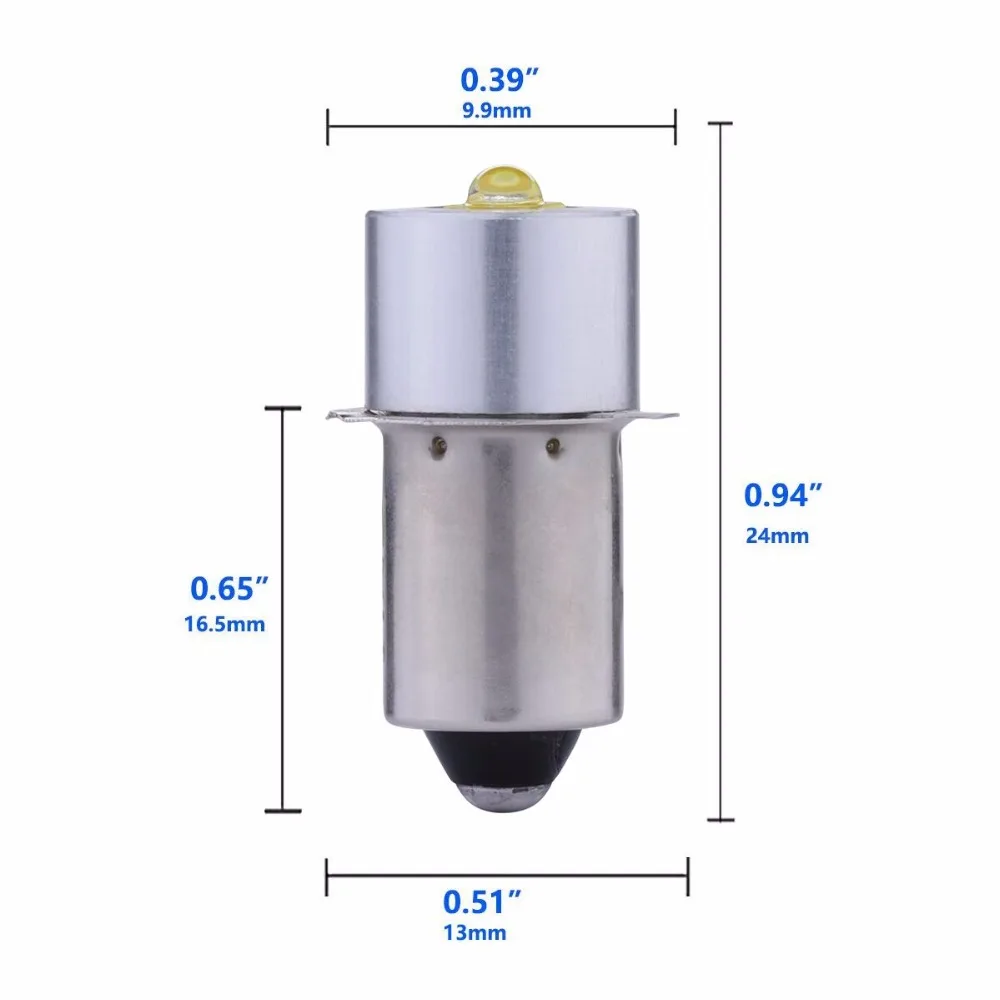 LED 전구 교체 손전등, 작업 전구 조명, P13.5S, 3W, 18V, 12V, 6-24V, 6000K