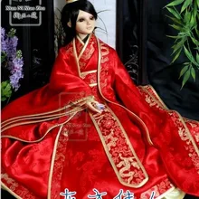 SD кукла Древний китайский костюм ханьфу кукла традиционный китайский свадебный красный Hanfu мужской костюм жениха