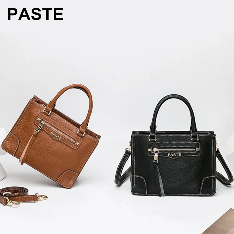 

Genuine Leather Women's Messenger Bags First Layer Of Cowhide Crossbody Bags large capacity Shoulder Bag tote piel verdad bolso