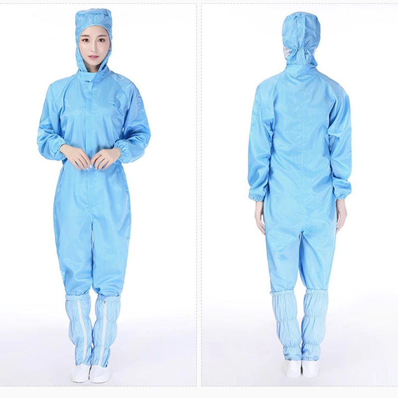 

Men Women Anti-static Clothing Hooded Dust-proof Coveralls Cleanroom Garments Factory Clean Food Paint Work Protective Clothing